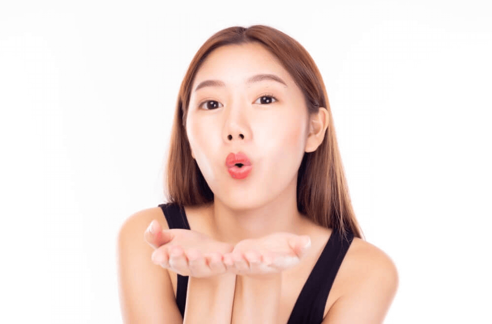 blowing air - facial yoga