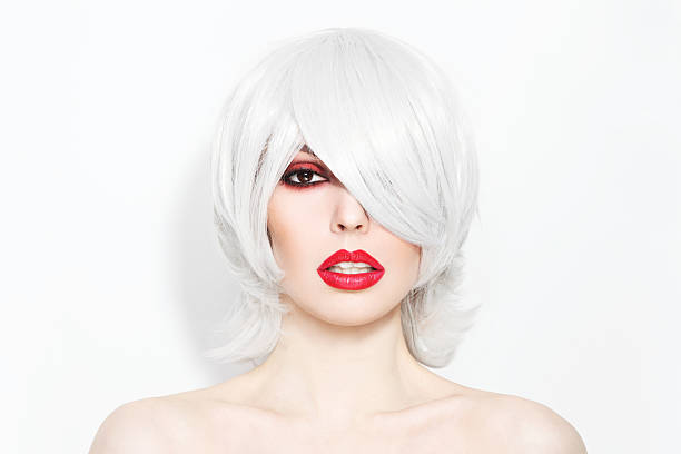 Choppy Lob with Blunt Bangs