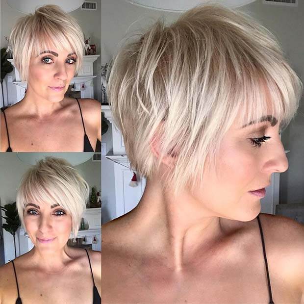 Textured Bob with Curtain Bangs