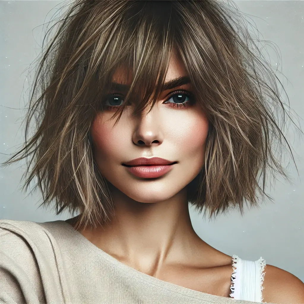 Undone Bob with Fringed Bangs