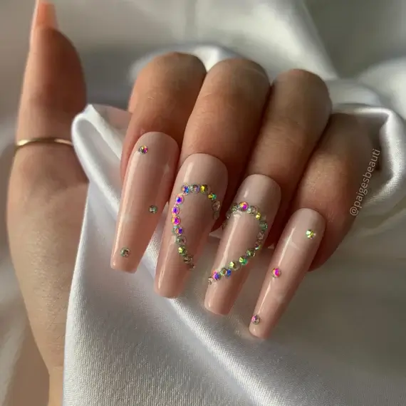 Rhinestone Romance nails