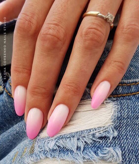 pink ombre nails