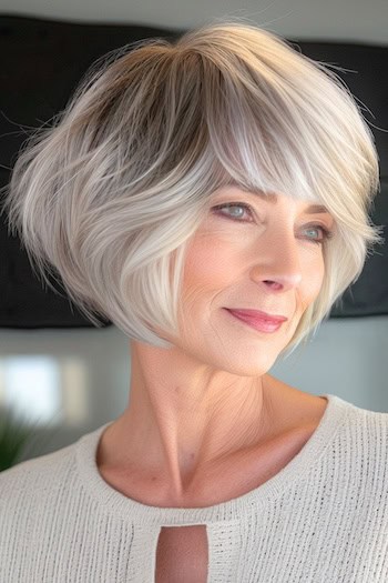 Angled Bob with Subtle Layers