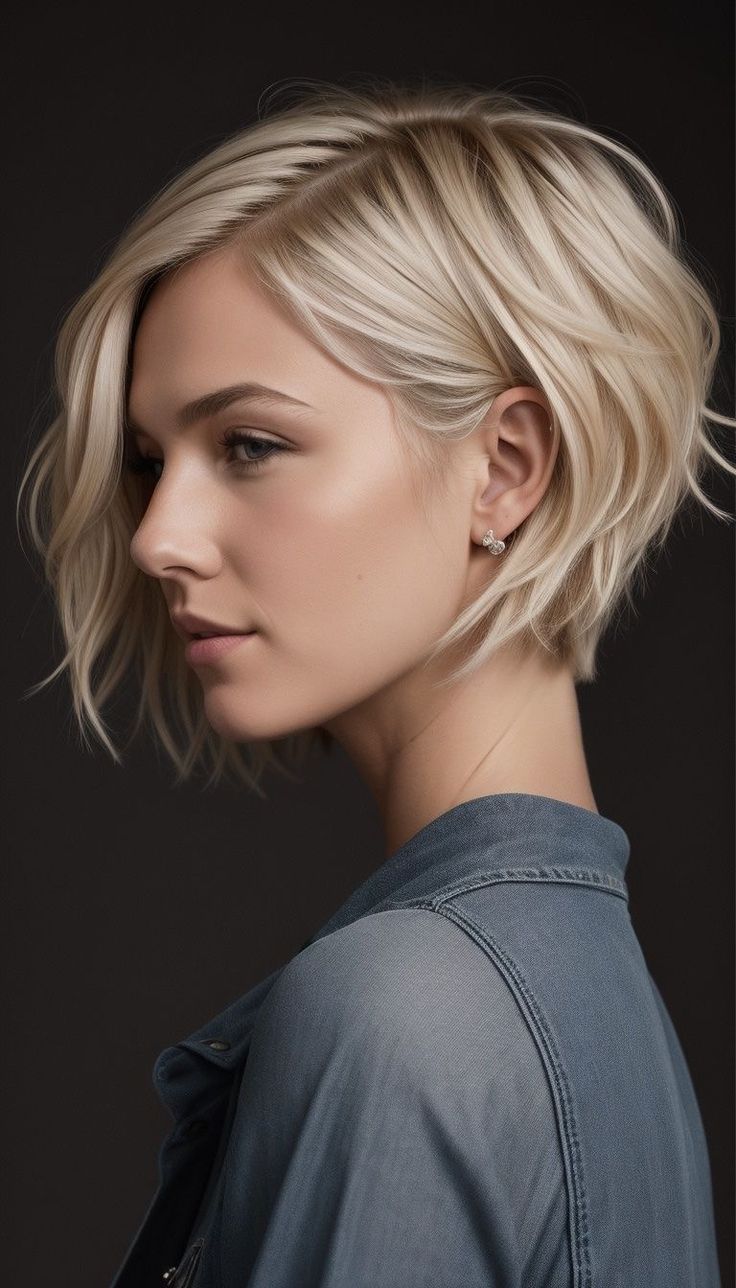 Asymmetrical Choppy Bob