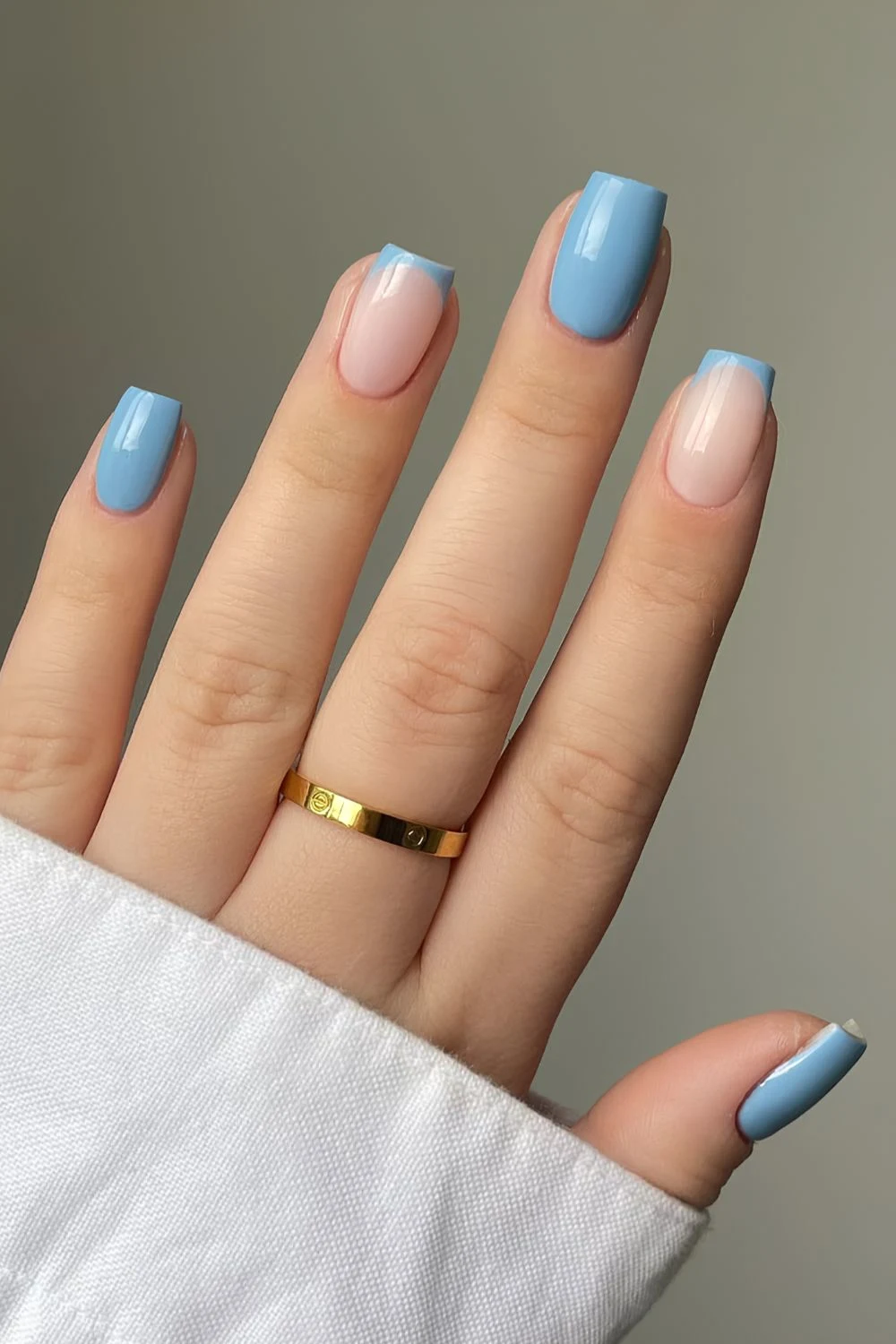 Blue Denim Hues nails