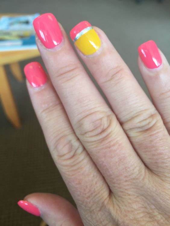 Cute Pencil Art Accent nail