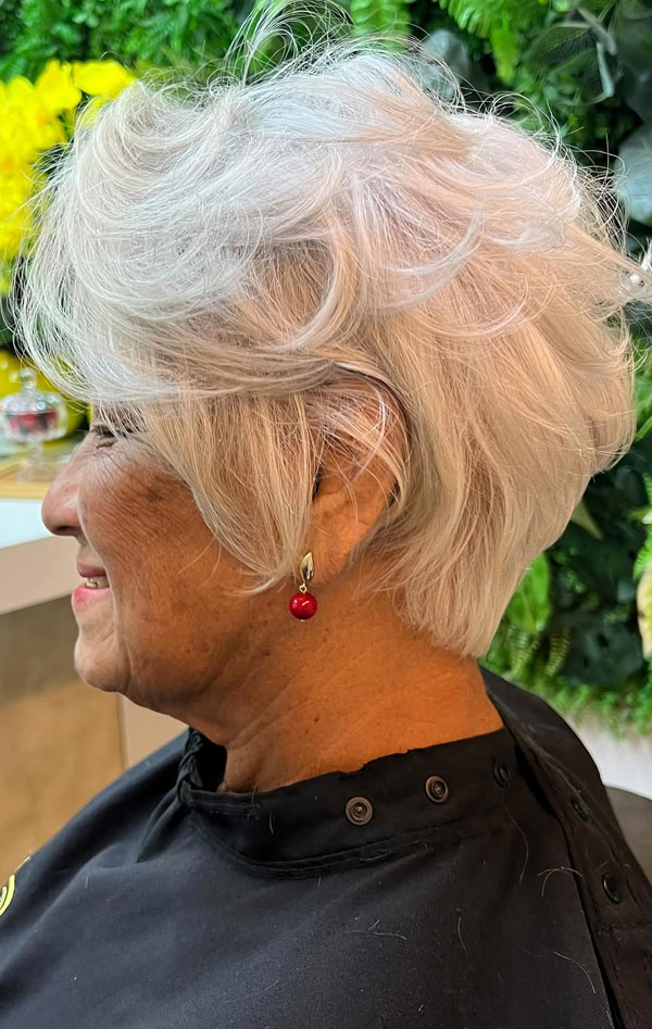 Feathered Silver Layers