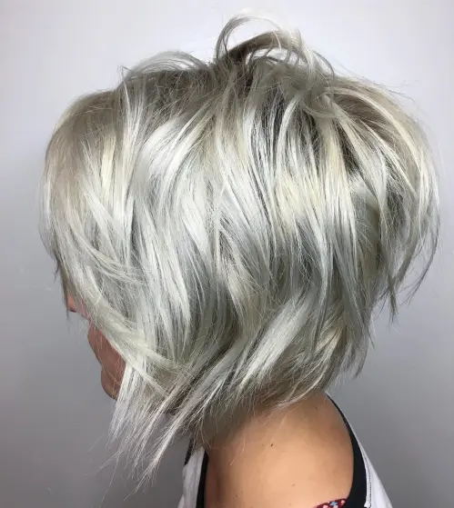 Layered Silver Shag