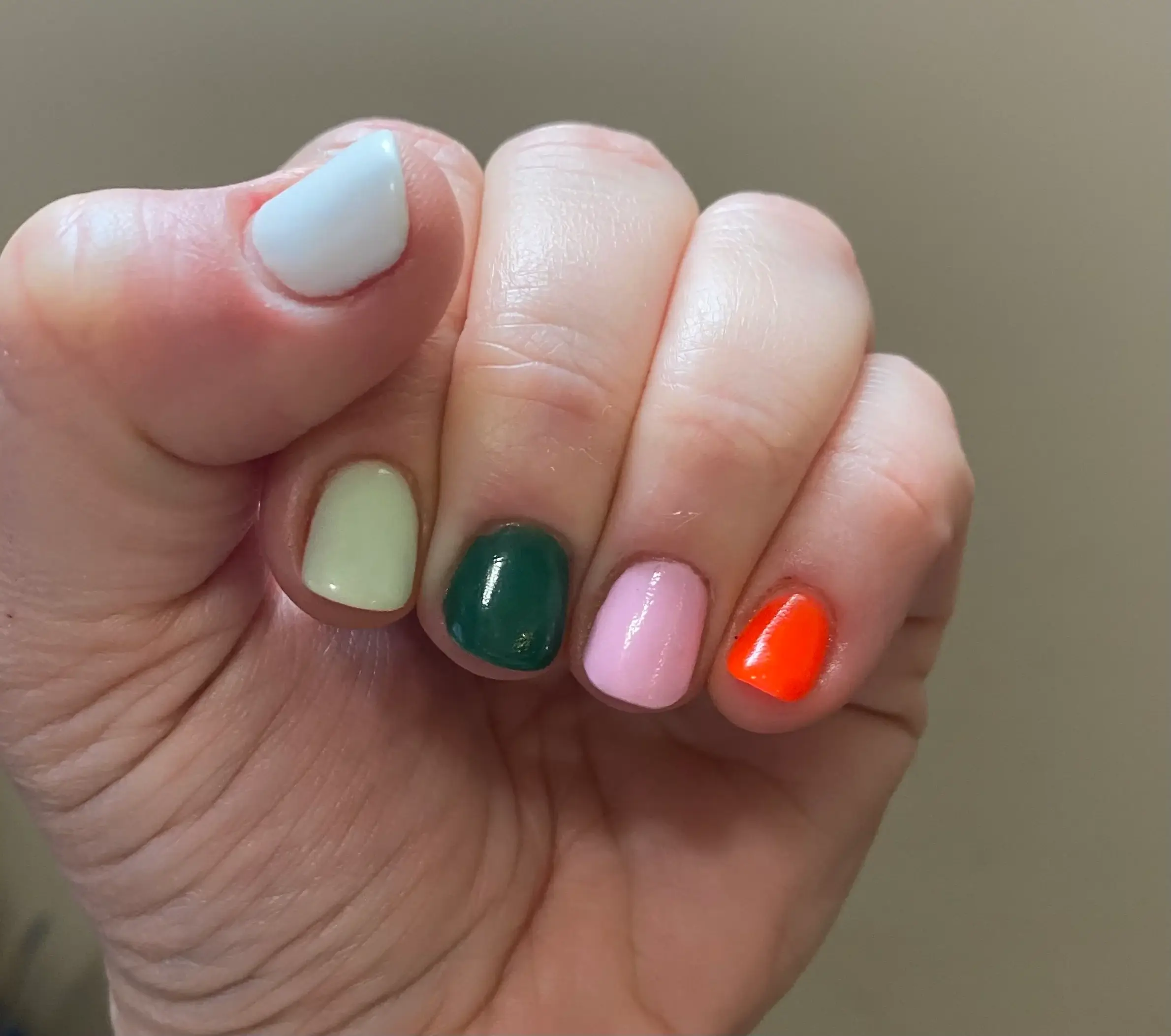 Mismatched Mani nails