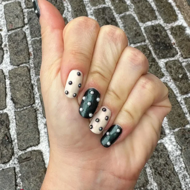 Mix and Match Polka Dot nails