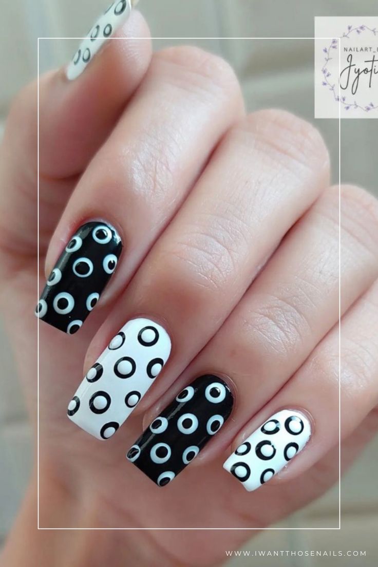 Polka Dot Notebooks nails