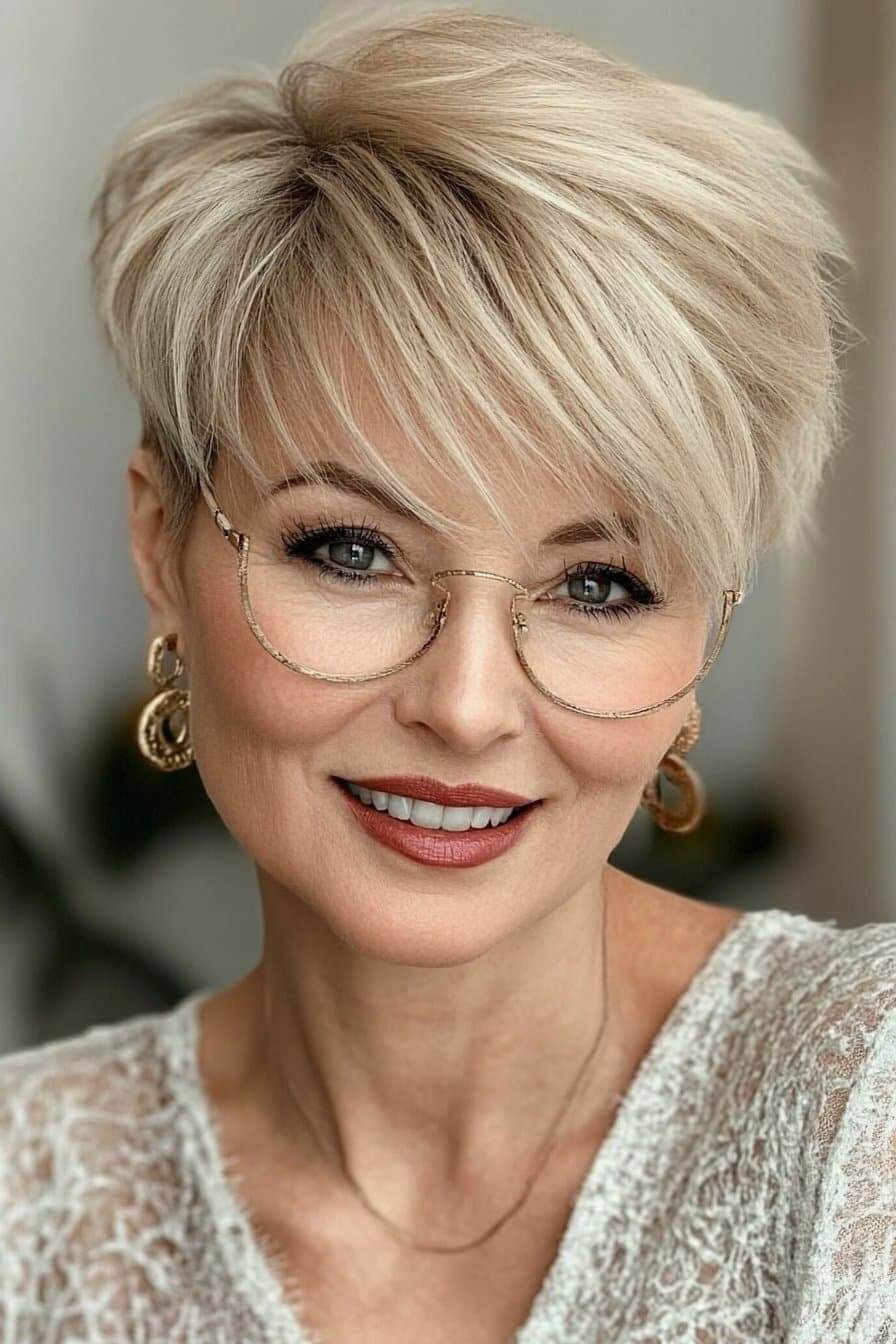 Short Cut with Side-Swept Bangs
