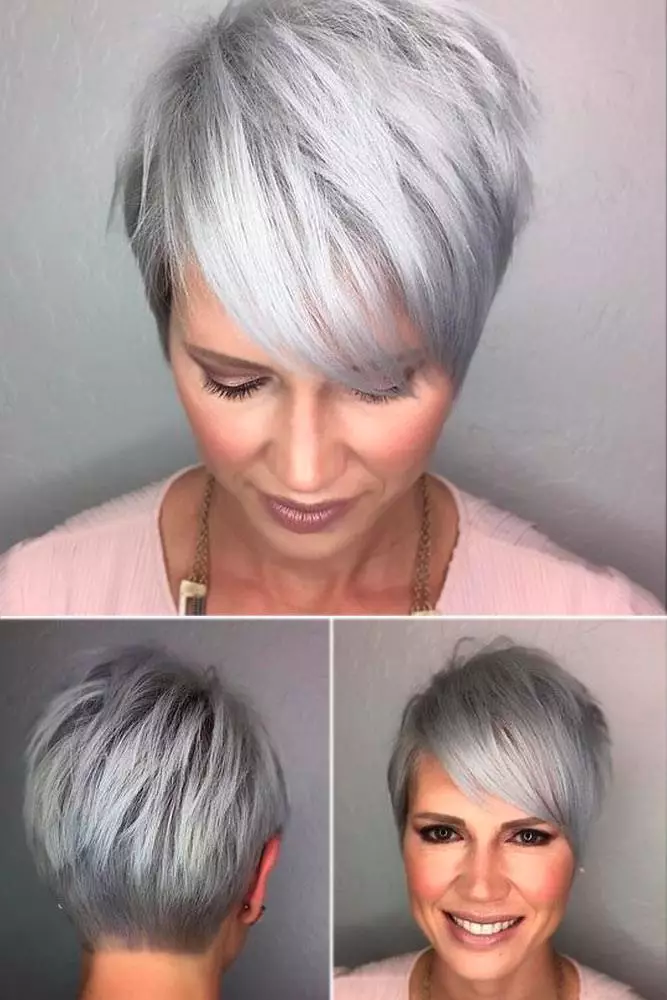 Tapered Crop with Side-Swept Bangs