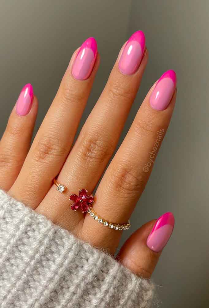 Barbiecore Pink Almond Acrylics