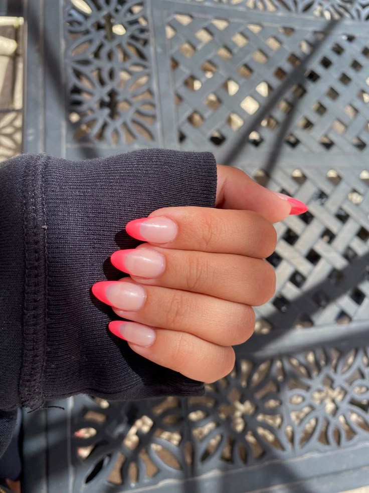 Coral French Tips