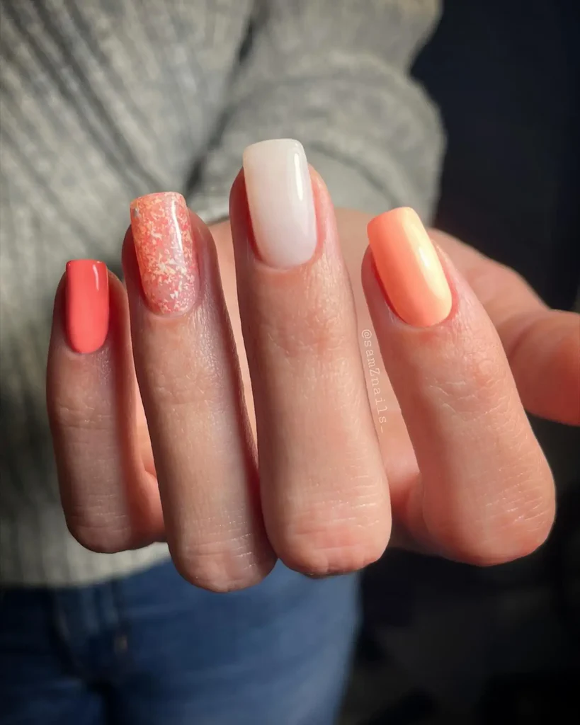 Coral with Pastel Accents