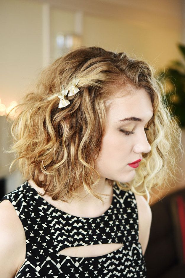 Curly Bob with Clips