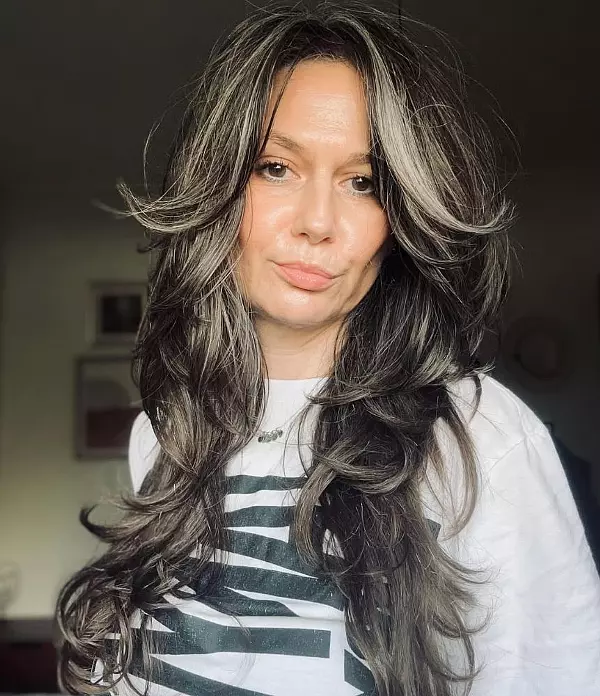 Curtain Bangs on Long Hair