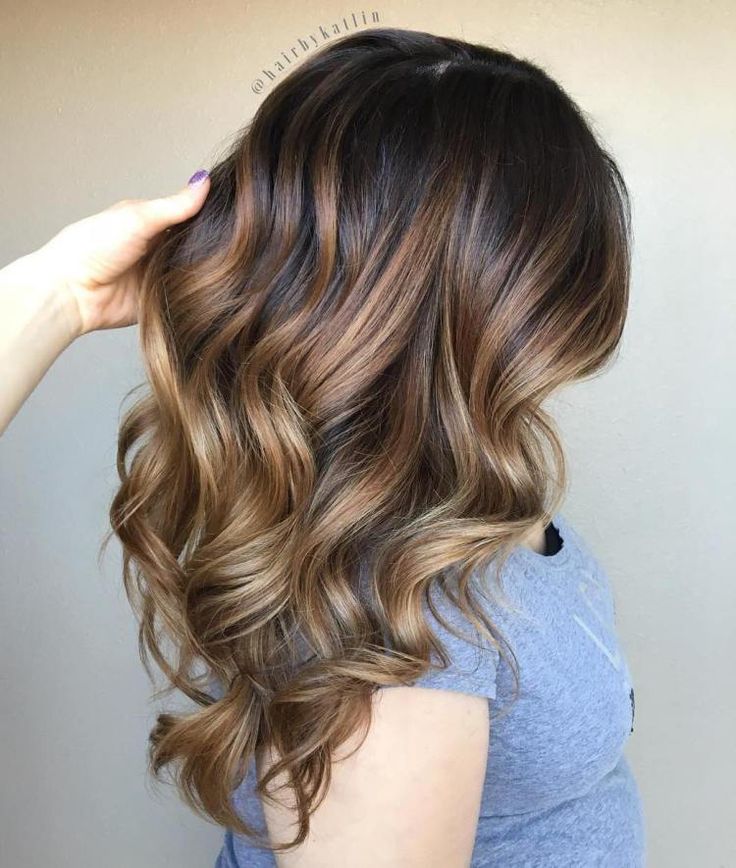 Dark Brown Hair with Subtle Caramel Ribbons