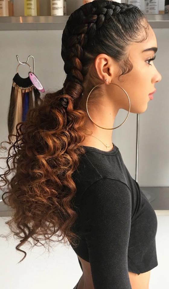 Low Braided Ponytail