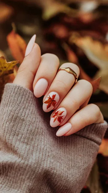 Maple Leaf Nail Design