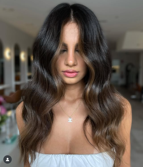 Sleek Layered Caramel Money Piece