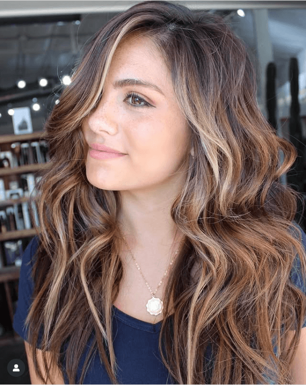 Soft Caramel Balayage on Medium Brown Hair