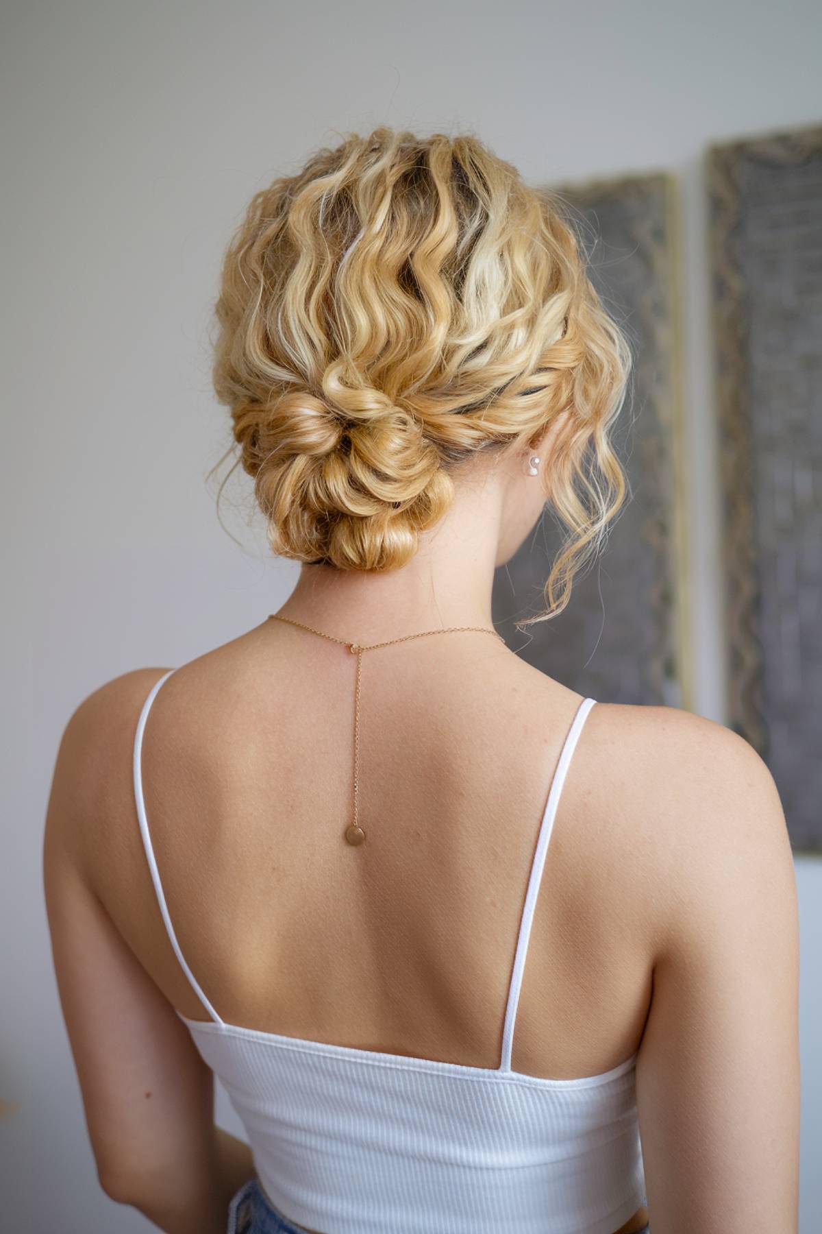 low curly bun