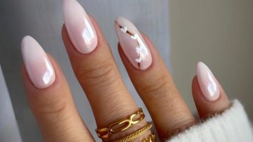 Pink and White Ombre Nails