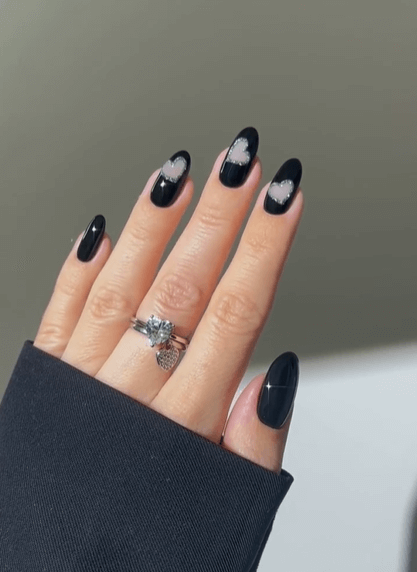 Black with Negative Space Heart