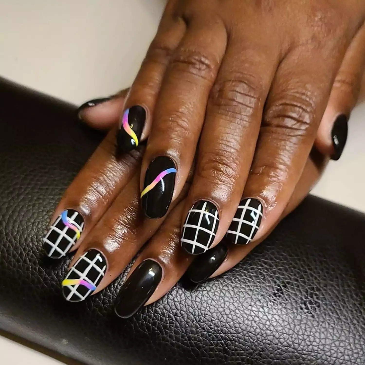 Black with Pastel Details