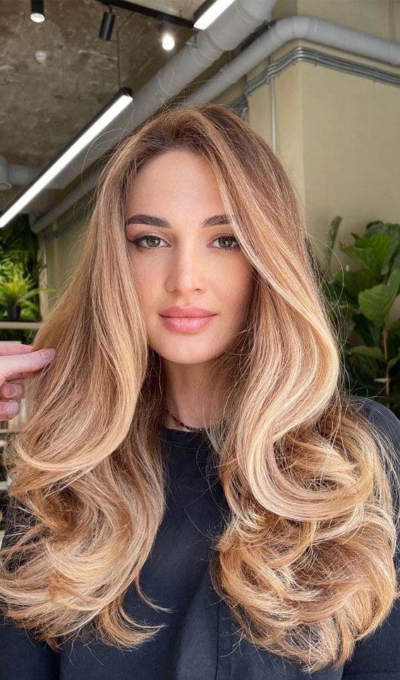 Caramel Lowlights on Honey Blonde 