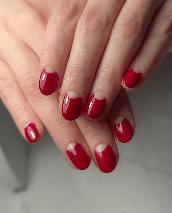 Half-Moon Manicure nails