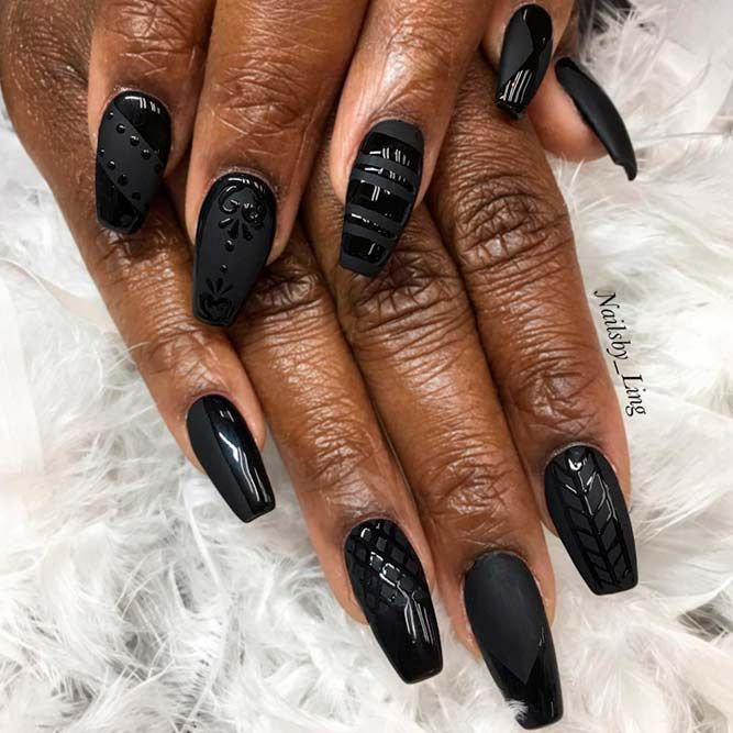 Matte Black Nails