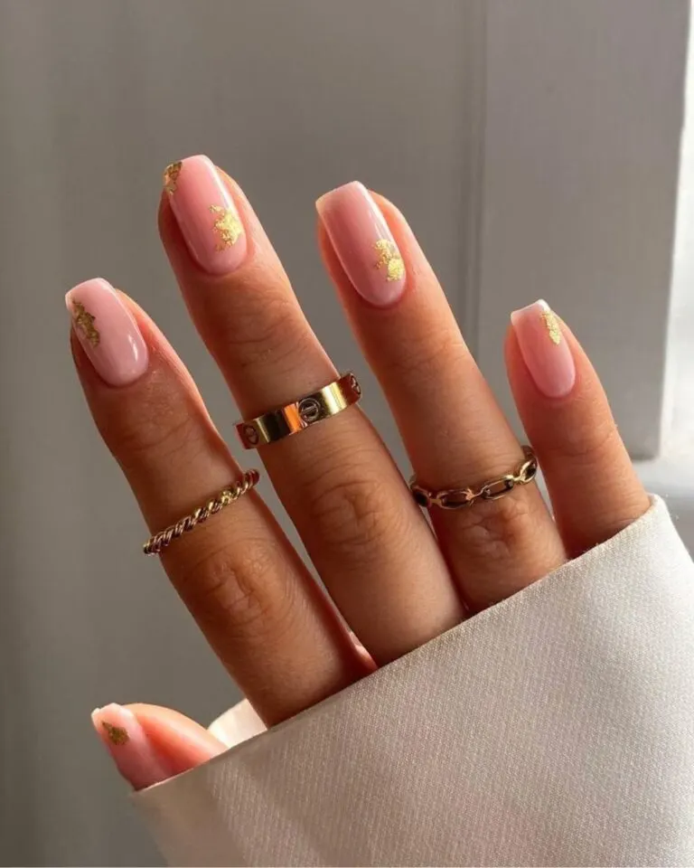 Nude Base with Gold Accent