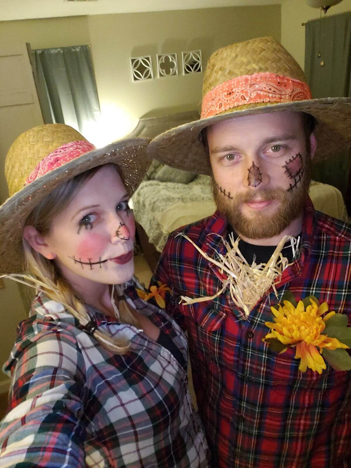 Sexy Scarecrow and Bat couple halloween costume