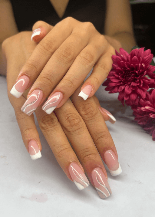 French Manicure with a Twist