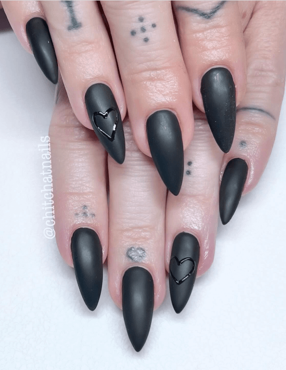 Matte Black Nails