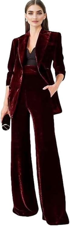 Velvet Blazer + Dress Pants