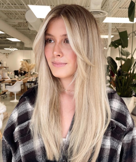 Asymmetrical Curtain Bangs