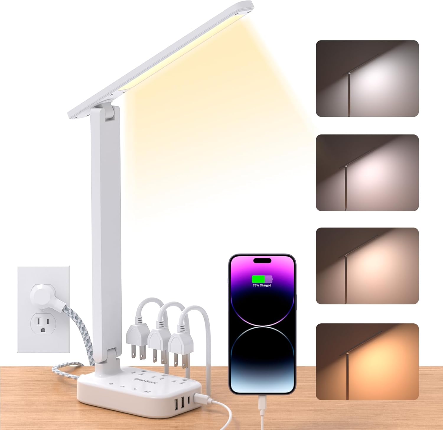 LED Desk Lamp with USB Ports