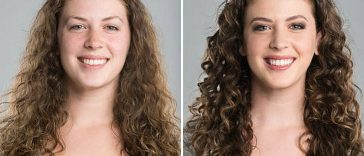 curly hair before-after