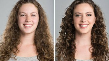 curly hair before-after