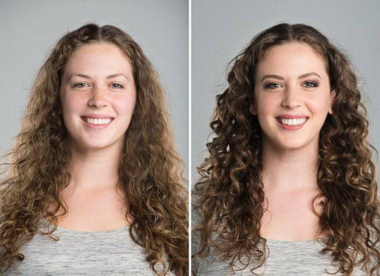 curly hair before-after