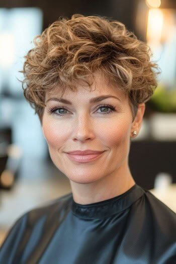 Curly Pixie Cut