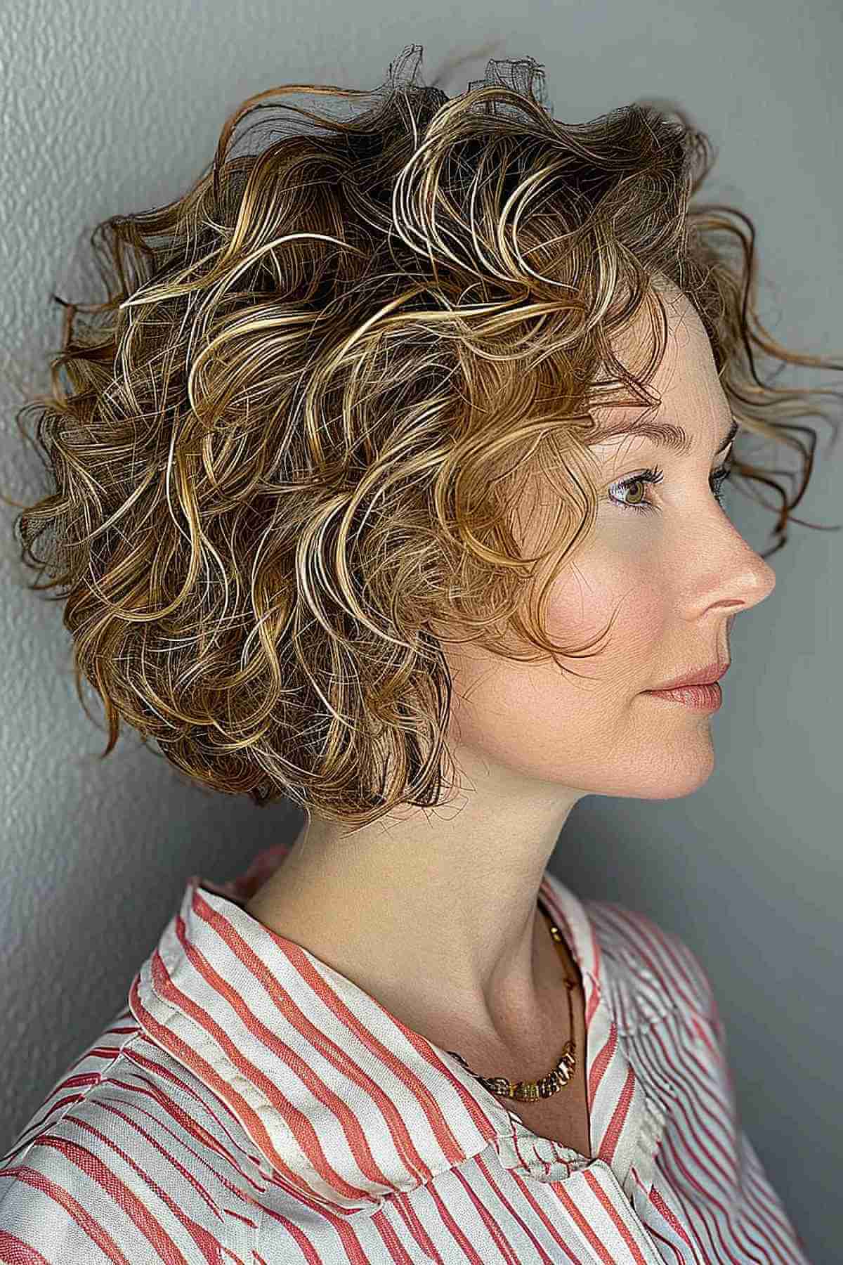 Stacked Curly Bob
