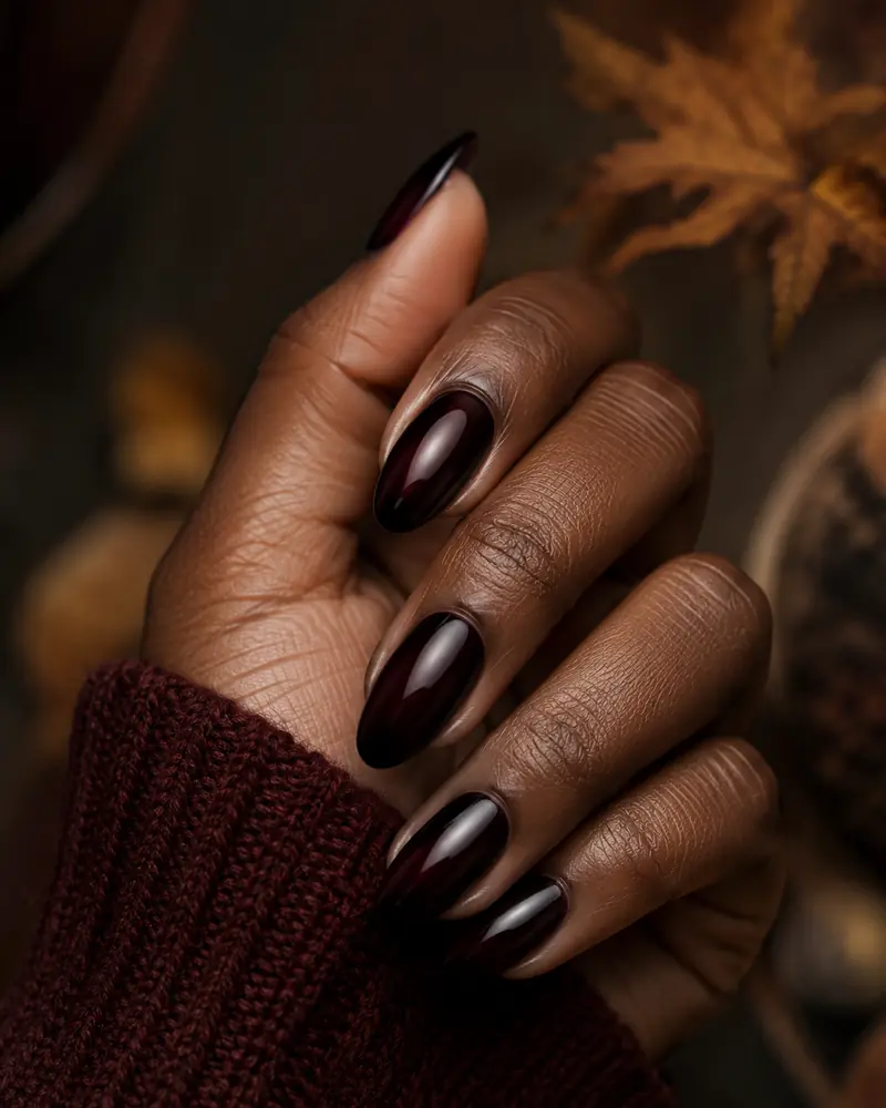 Black cherry fall nails
