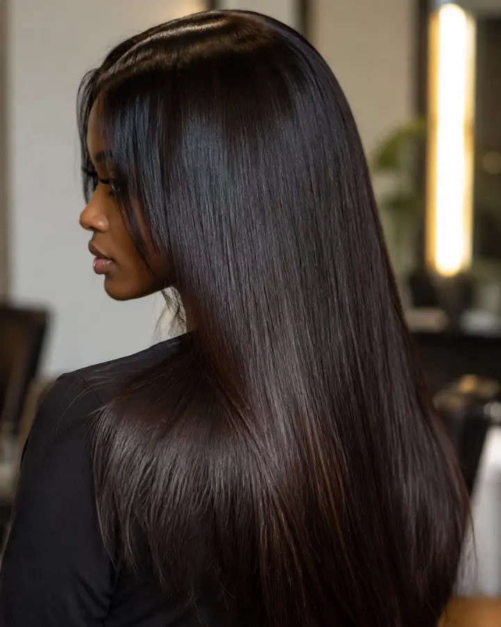 Espresso gloss brunette hair