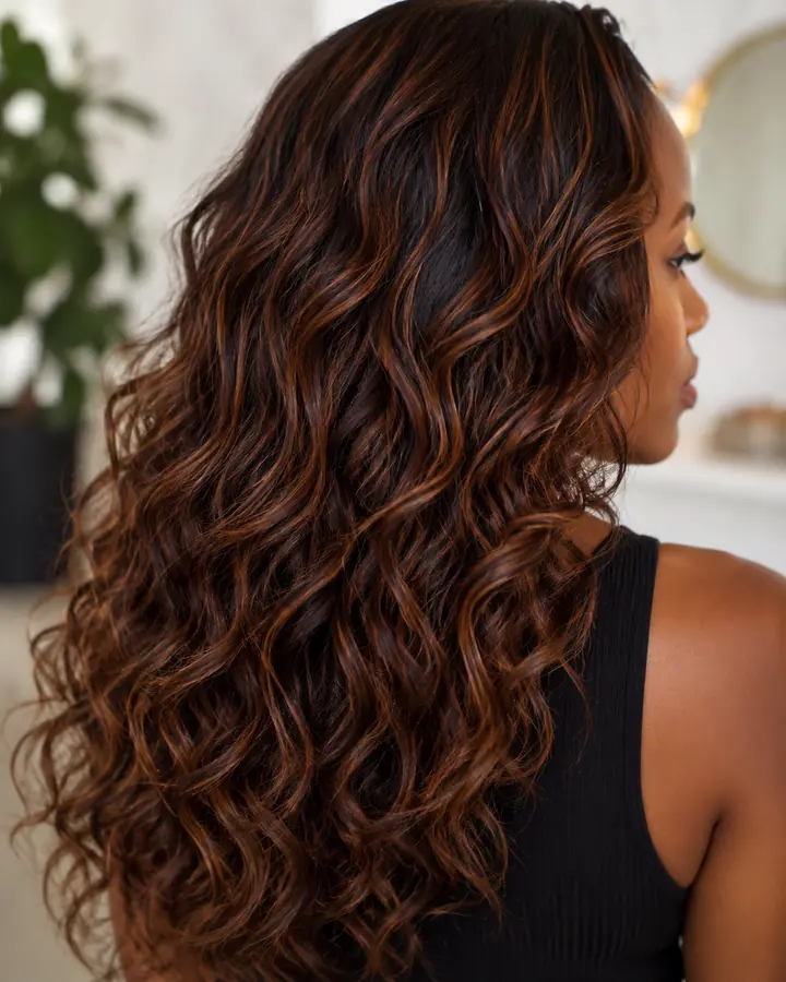 Maple brown brunette hair