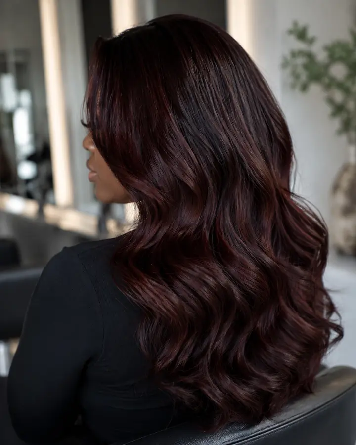 Mahogany brown brunette hair